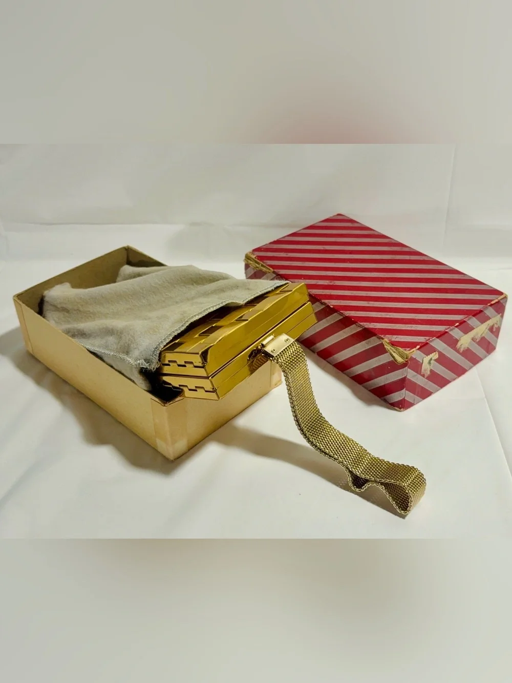 1940s Mid-Century Modern vanity case wristlet NIB